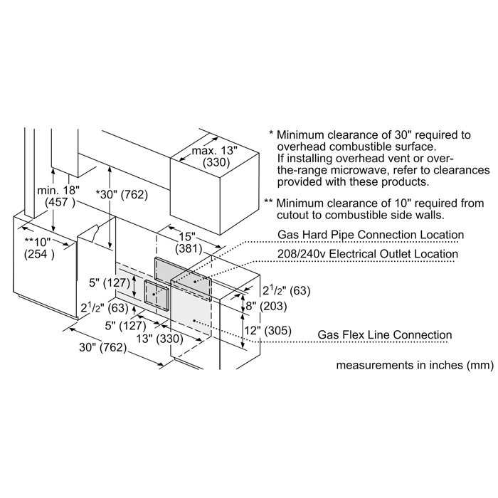 Bosch 800 Series 30" 4.6 cu ft. Slidein Dual Fuel Range with 18k BTU